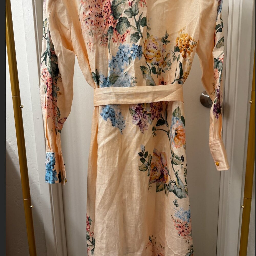 Zimmermann  Halliday Tucked Shirt‑Dress - Picture 4 of 5
